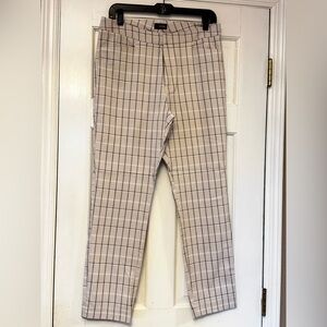 crosby. Women's Checkered Ankle Pants‎ in Beige and White